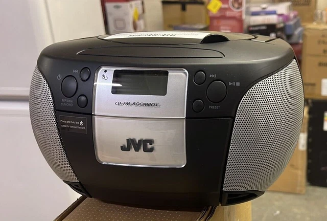 Jvc Rd D100 JVC RD-D220B PORTABLE BOOMBOX BLACK CD PLAYER FM RADIO (button doesn't ...