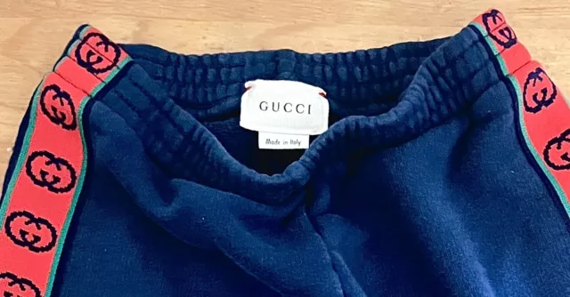 GUCCI KIDS INTERLOCK GG Logo Navy Blue Sweatpants $50.00 - PicClick