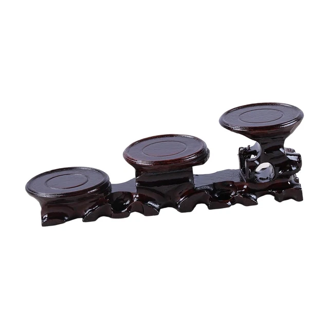 Wood Carved Plant Bonsai Base Display Desk Bonsai Base for Indoor Outdoor