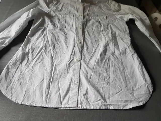 GAP Chemise Blanche Haut Chemisier Neuf avec étiquettes Taille 14 L 3