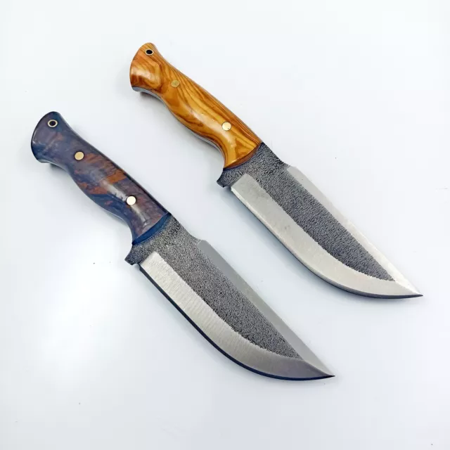 Handmade Forged Bushcraft Knife-Full Tang Bowie Knife-Carbon Steel Hunting Knife