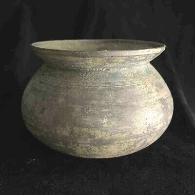 Southeast Asia Khmer ancient bronze wide-mouth container pot, 12th-13th c
