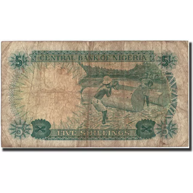 [#211431] Billet, Nigéria, 5 Shillings, Undated (1968), Undated, KM:10a, TB 2