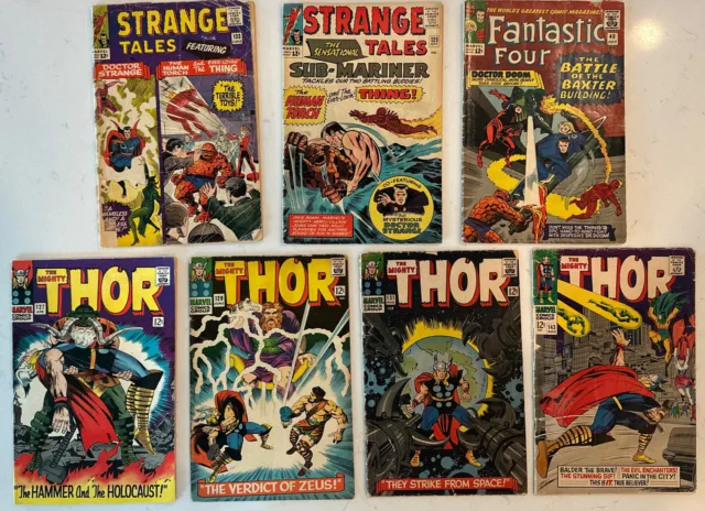 Marvel Silver Age Lot 12 Cent Thor Strange Tales Fantastic Four Keys Sub-Mariner
