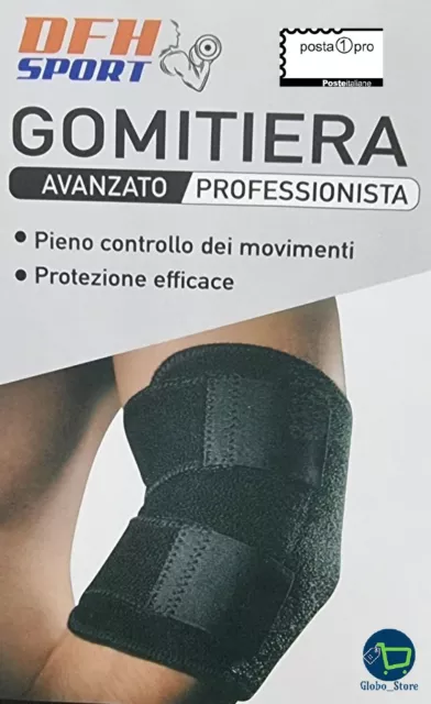 Gomitiera Neoprene Ortopedica Chiusura A Strappo Tutore Fascia Elastica Gomito