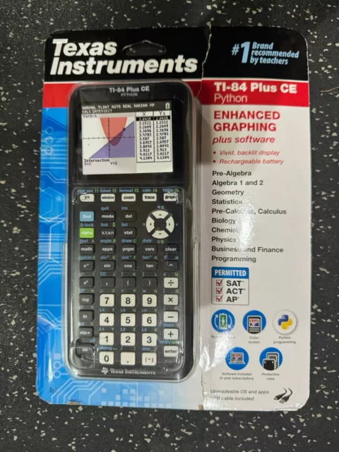 BRAND NEW!! Texas Instruments TI-84 Plus CE Python Calculator (BLACK)