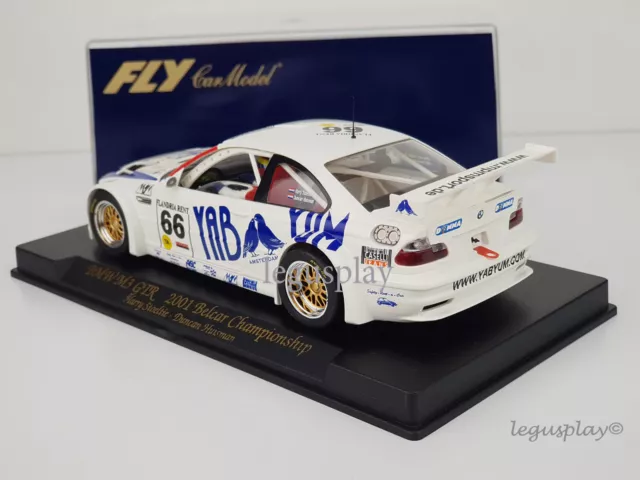 Slot car scalextric fly 88013 A286 BMW M3 GTR 2001 #66 Belcar Championship 3