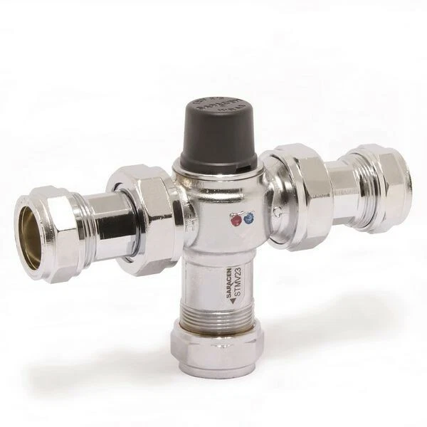 Saracen TMV3/2 valvola di miscelazione termostatica 2 in 1 22 mm