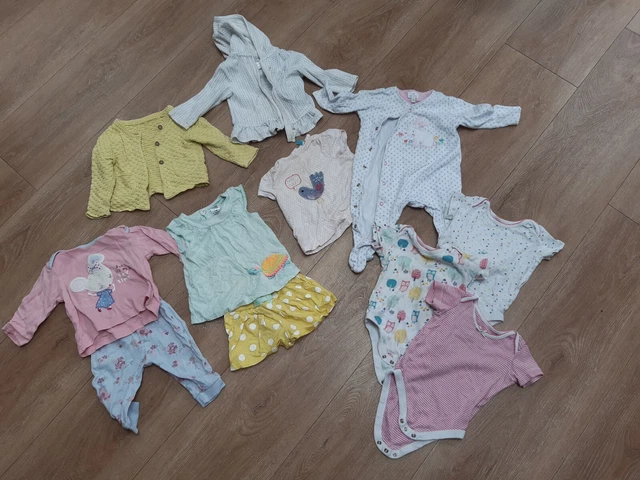 Gorgeous 3-6month baby girls clothes bundle - 11 items incl John Lewis & Tu