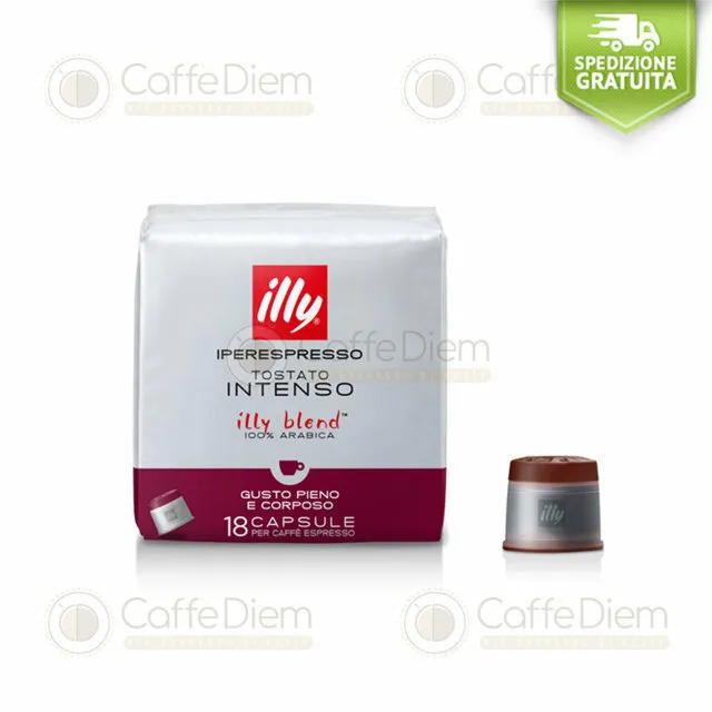 108 Capsule Cialde Caffè illy Iperespresso TOSTATO INTENSO 100% Arabica