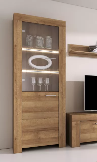 Vetrina stand ""Sky"" vetrina in vetro 70 cm rovere riviera