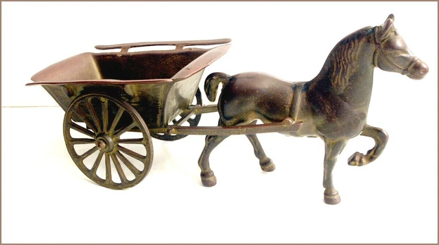 Bronze Showcase Object Horse Atle Pulling An Agricultural Cart