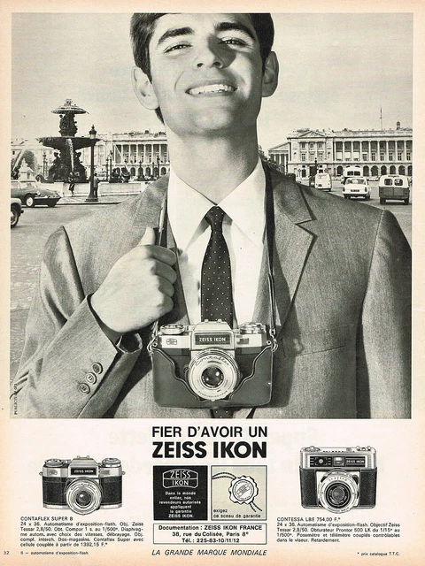 PUBLICITE ADVERTISING 045  1966  ZEISS IKON  appareil photo CONTAFLEX SUPER B