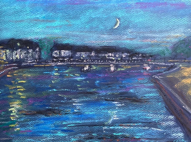Tableau Pastel Original 'Les Toits Parisiens' - Artiste Bobdiyann - Style Impressionniste