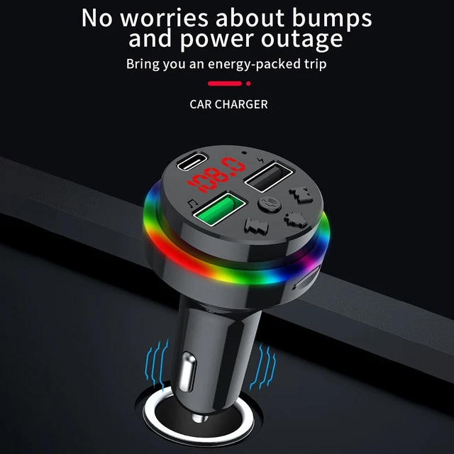 Transmetteur Fm Voiture sans Fil 1 Pièce Aux Mains-Libres Bluetooth 5.0 Pd