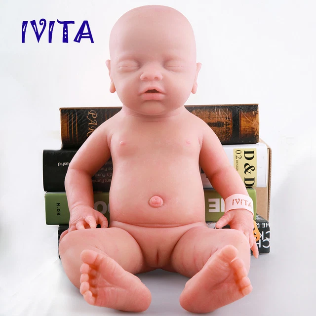 IVITA 18 ALIVE Silicone Reborn Baby Girl Eyes Closed Weakly Doll