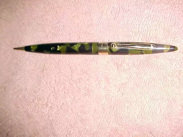 Autograph  14K Gold Trim  Sheaffer Marine Green Pencil  -  5 5/8"  Nice