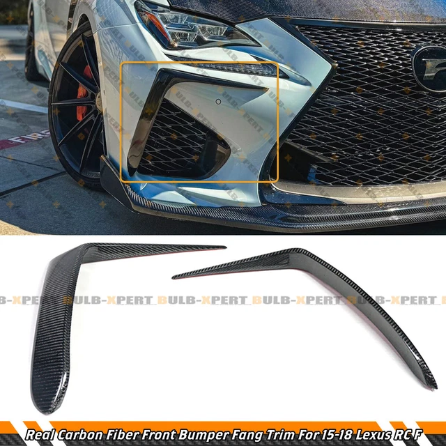 FOR 1518 LEXUS Rc F Carbon Fiber Front Bumper Garnish Air Vent Fang
