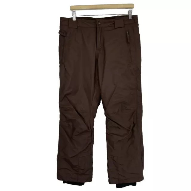 COLUMBIA Ski Pants Womens MEDIUM W34 L30 Brown Snow Trousers Snowboarding Zip