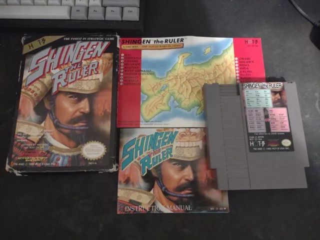 Shingen the Ruler (Nintendo NES 1990) Authentic ~ CIB With Map NO STYROFOAM