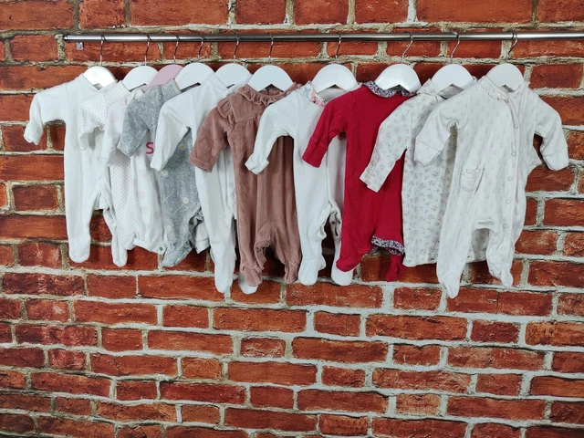 Pacchetto Bambine Età Neonato Fino A 1 Mese Bianco Co Next Ecc Set Babygro 56Cm