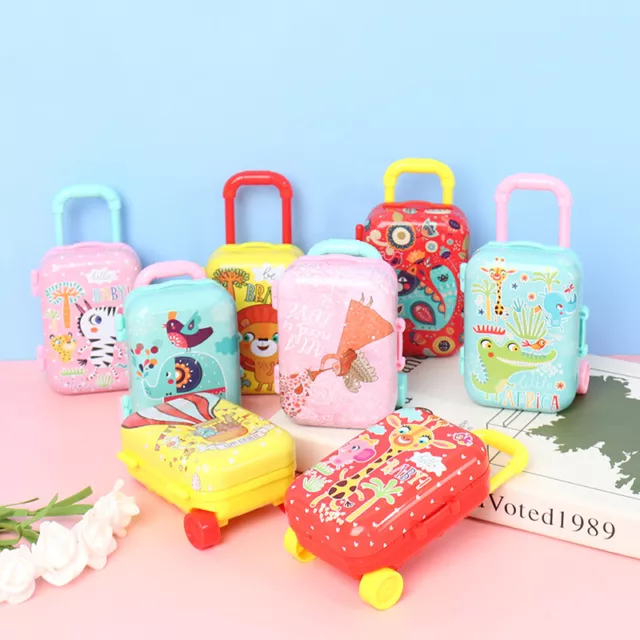 Metal Mini Suitcase for Dolls Miniature Toys Trunk Dollhouse Decor Jewellery  Sp