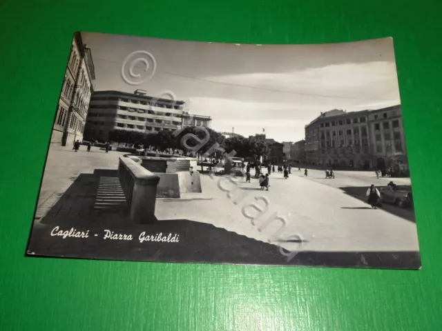 Cartolina Cagliari - Piazza Garibaldi 1955.