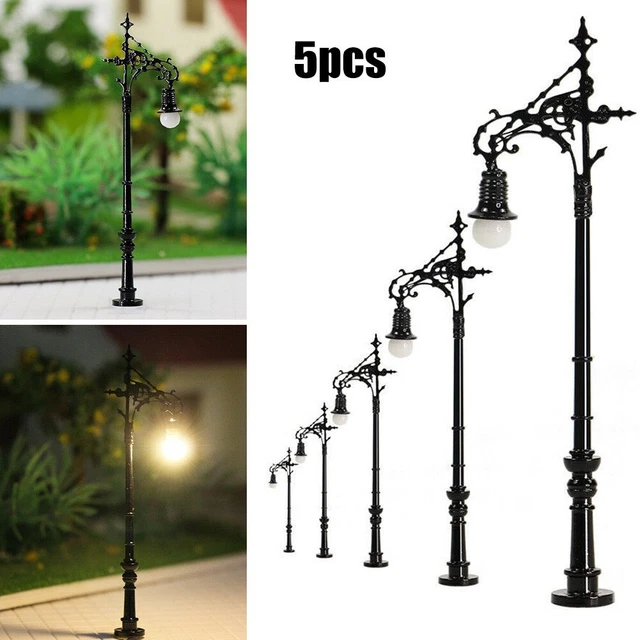 Lot De 12 Lampadaires Miniatures Pour Maison De Poupée Ou Diorama – Décor Réaliste, Résistant, échelle Miniature