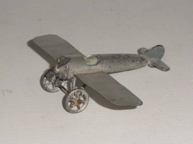 Jouef 815 Avion mécanique tole looping gris ailes rouge 1/43