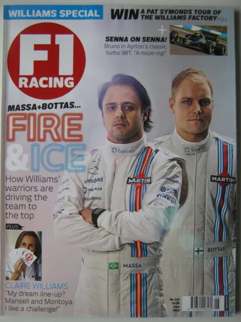 F1 Racing June 2014 Felipe Massa Valtteri Bottas Bruno Senna Claire Williams