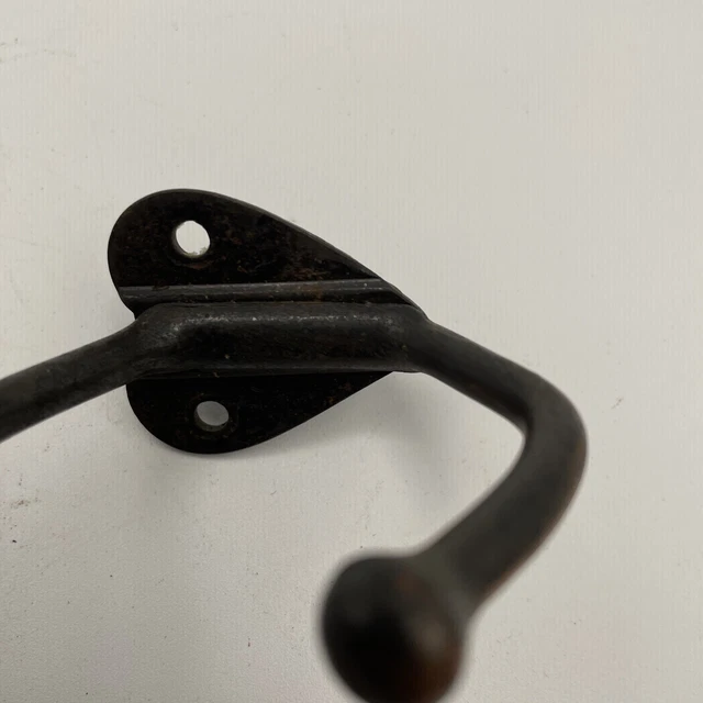 Antique Vintage Iron Wall Coat Hooks Set Of 2 6