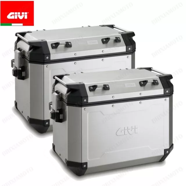 Paire Valises Aluminium GIVI OBKN48APACK2 Trekker Outback Monokey Cam-Side 48L