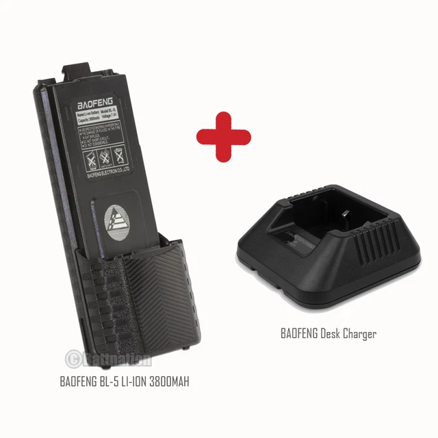 1 BAOFENG BF-F8HP UV-5R-L BF-F8 BF-F8+ BF-F9 3800mAh 7.4V +1 pcs Desk Charger