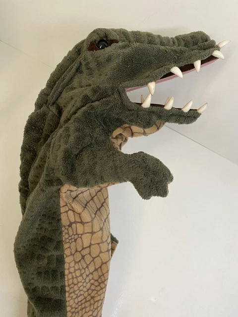 FOLKMANIS CROCODILE STAGE Hand Puppet Green Gator Alligator Plush
