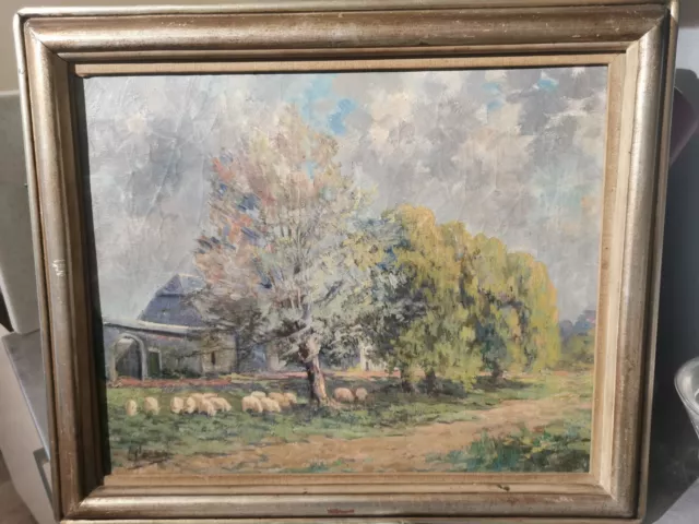 Tableau Ancien fin XIX ème début XX ème huile sur toile impressionniste signée