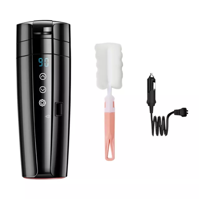 400ML Car Smart Travel Mug LCD Display Temperature Control Heating Cup 12V-24V