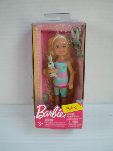 Barbie Chelsea Kaninchen Hase Schwester Spielzeug Pyjama Übernachtung Haustier 6" Puppe 2011 Mattel