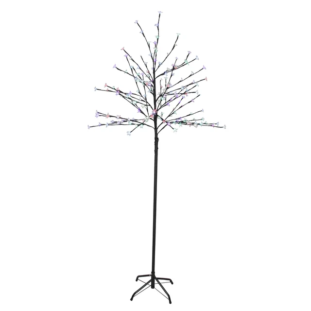 6' LED Lighted Cherry Blossom Flower Tree - Color Changing