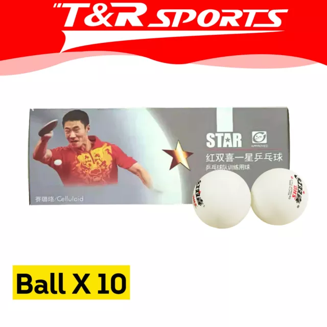 NEW! 10 x DHS 1 STAR 40MM TABLE TENNIS / PING PONG WHITE BALLS *