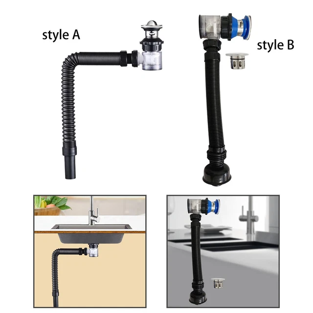 FLEXIBLE SINK DRAIN Pipe Washer Drain Hose Seal Pipe Seal for Bathroom