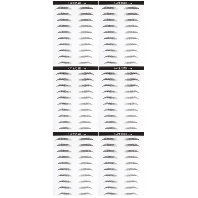 3x Artificielle Sourcils -Sourcils Autocollants Temporaire Faux Sourcils