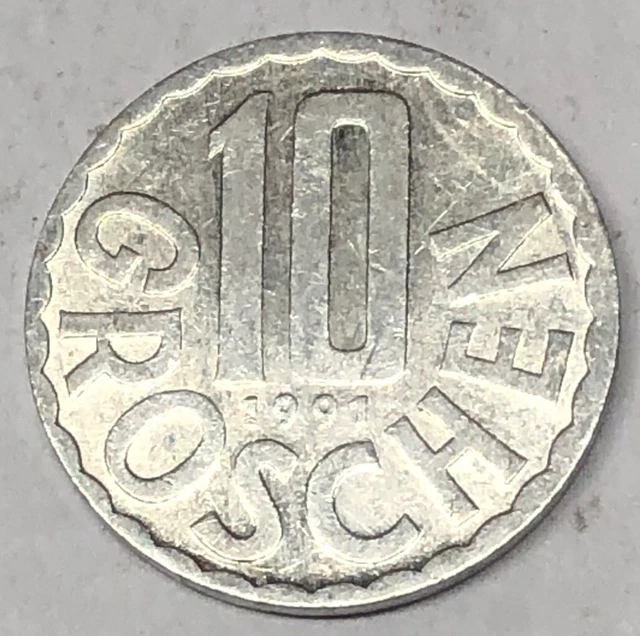 Austria 10 Groschen 1991 Aluminum KM#2878