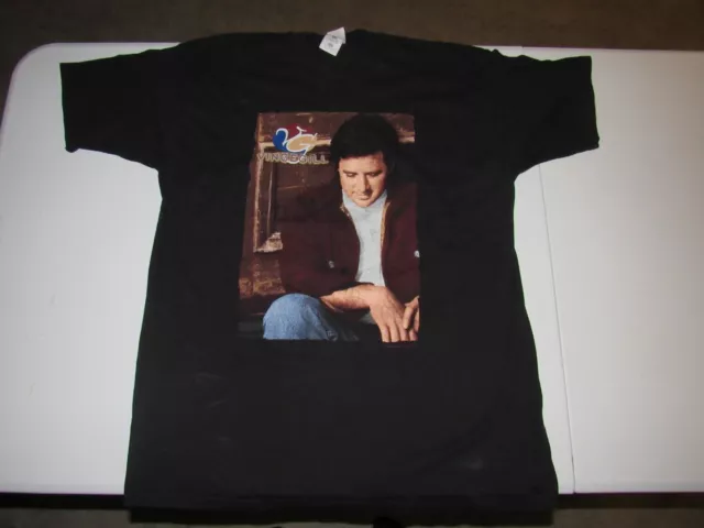 Vintage Vince Gill 1998 Tour Men's Black Short Sleeve Shirt Size 2XL