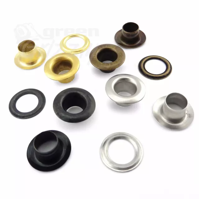 6 mm Steel Eyelets Grommet With Washers in nickel oxide gold antique brass, A5U