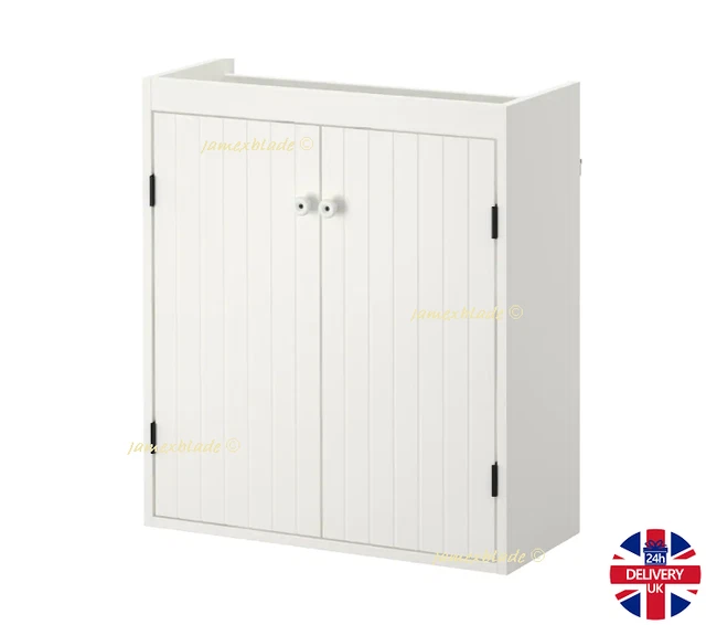 SILVERAN Vanity con armadietto lavandino bagno 2 ante 60 x 25 x 68 cm ~ bianco, IKEA