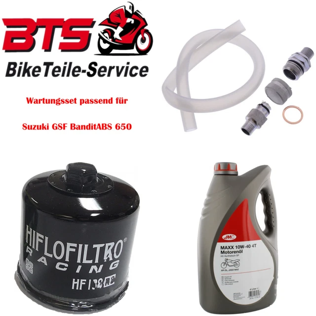 Kit Tagliando Per Suzuki GSF 650 Bandit 2008 - Olio Motore Motul 10W40, Candele NGK, Filtri Olio E Aria HIFLO