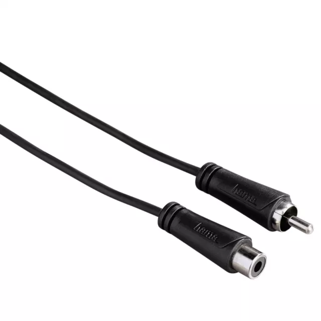 Hama 3m Cinch-Verlängerung 1-Fach Verlängerungs-Kabel RCA-Stecker HiFi Subwoofer