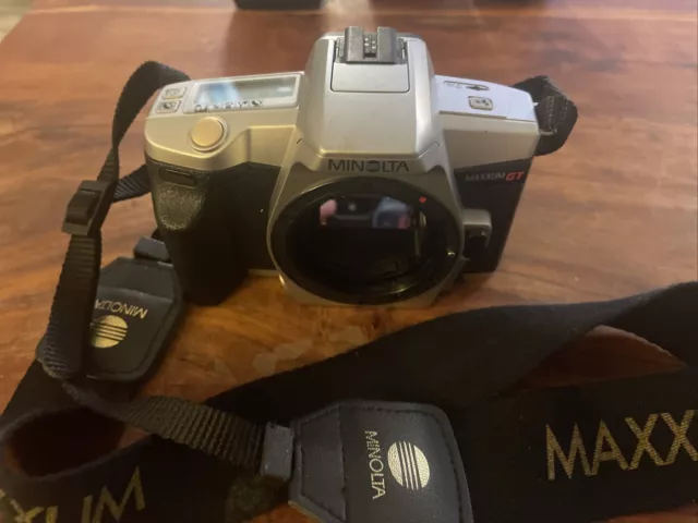 Minolta Maxxum GT AF 35mm SLR Film Camera Body & Strap Working.