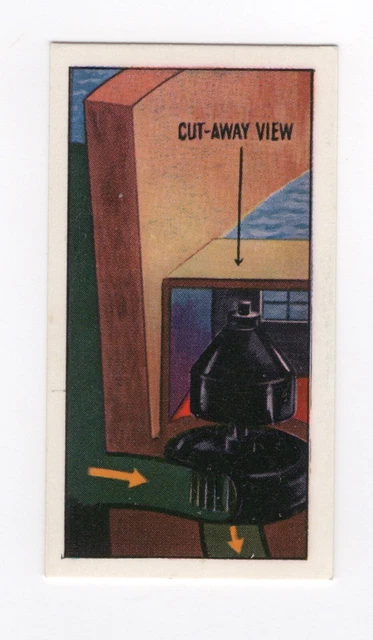 Tea card. Science in the 20th C. #18 Hydro-electric Dam, cut-away view