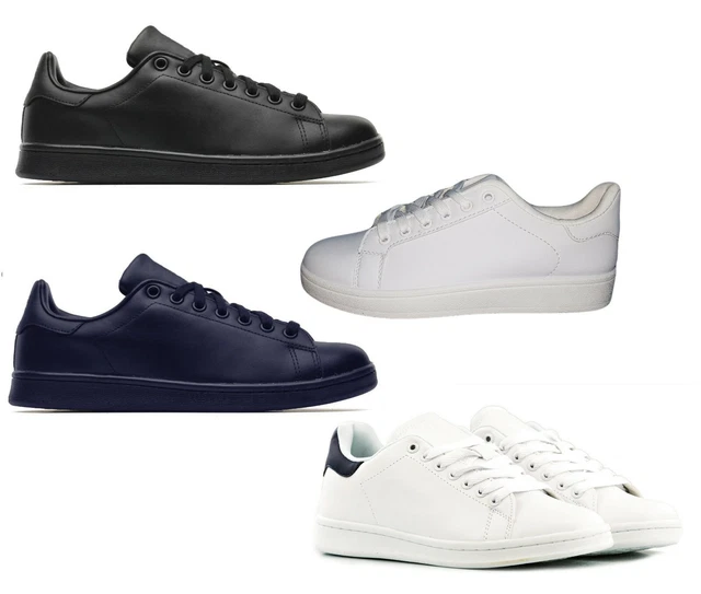 Scarpe Da Ginnastica Uomo Donna Pelle PU Running Passeggio Tipo Stan Smith